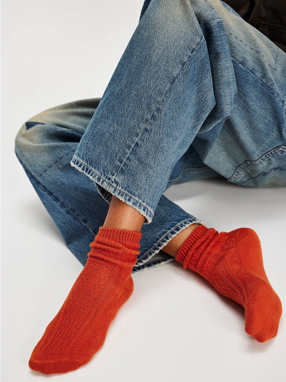 New🌟Free People-Essential Socks-Burgundy